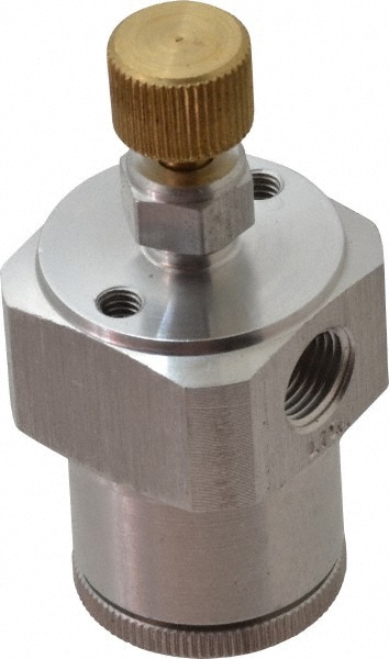 1/8-27 Inlet Thread, Aluminum Body/Brass Nozzle, Oil Reservoir Spray Valve