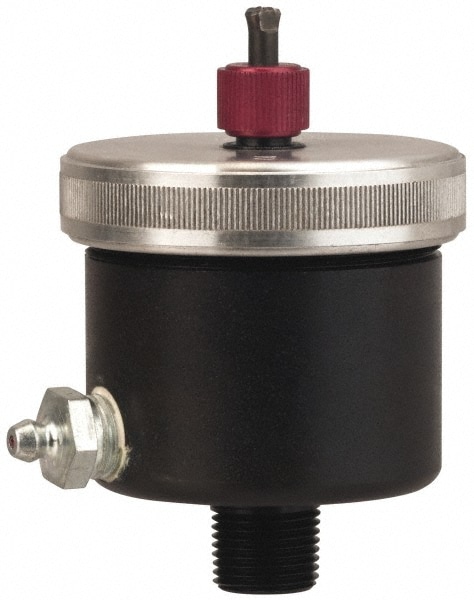 0.5 Ounce Reservoir Capacity, 1/8-27 NPT Thread, Steel, Spring-Loaded, Grease Cup and Lubricator