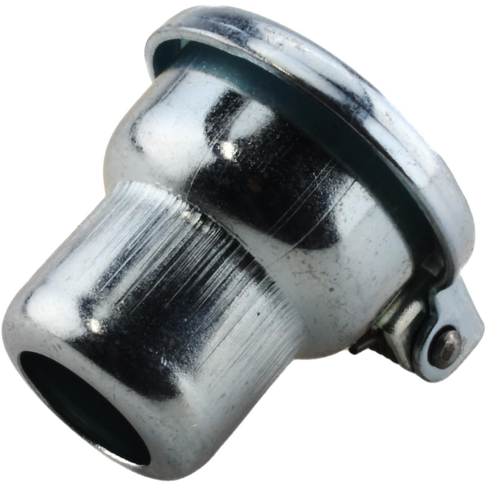 Steel, Zinc Plated, Shoulder Drive One Piece, Straight Oil Hole Cover