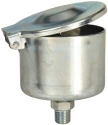 Gits 2108 4-7/8 Ounce Capacity, 1/4-18 Thread, Steel, Zinc Plated, Straight with Hex Body, Oil Cup 