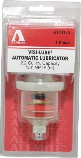 Alemite B1741-A 1.22 Ounce Reservoir Capacity, 1/8 NPTF Thread, Steel, Spring-Loaded, Grease Cup and Lubricator 