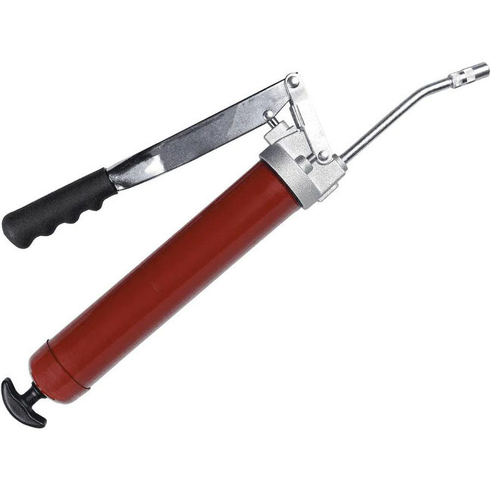 Manual Grease Gun: 10,000 psi, 16 oz Cartridge - Rigid Hose, 21 Strokes/oz, 1/8" Thread
