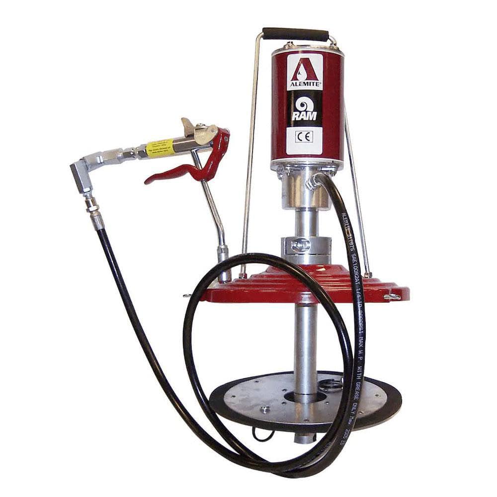 Alemite 9911-H1 Air-Operated Pump: 4.5 lb/min, Grease Lubrication, Steel, Aluminum, Stainless Steel & Nylon 
