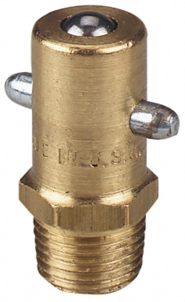 Alemite Straight Head Angle 18 Ptf Brass Pin Style Grease Fitting 03244720 Msc 