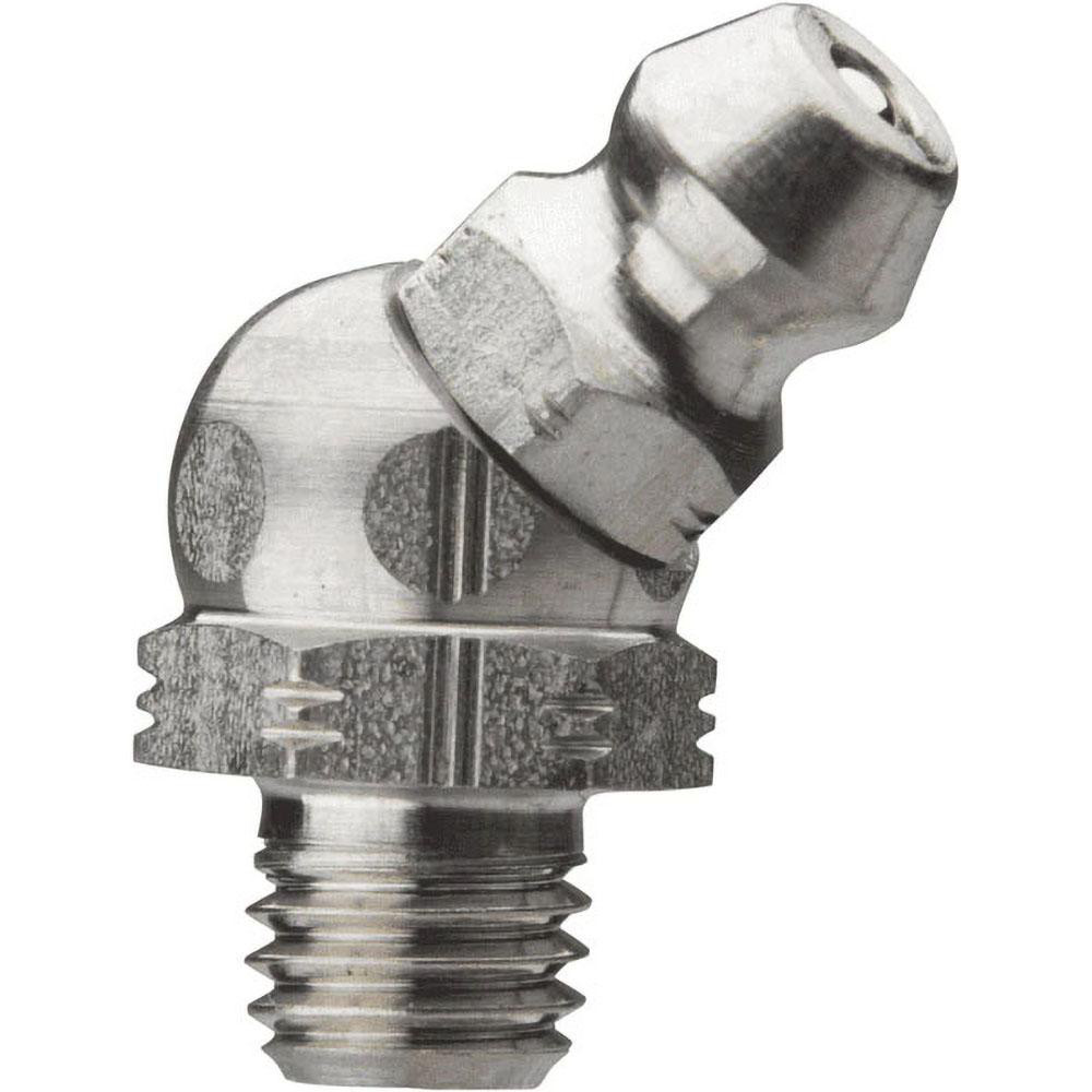 Standard Grease Fitting: 45 &deg; Head, 1/4-28 Taper