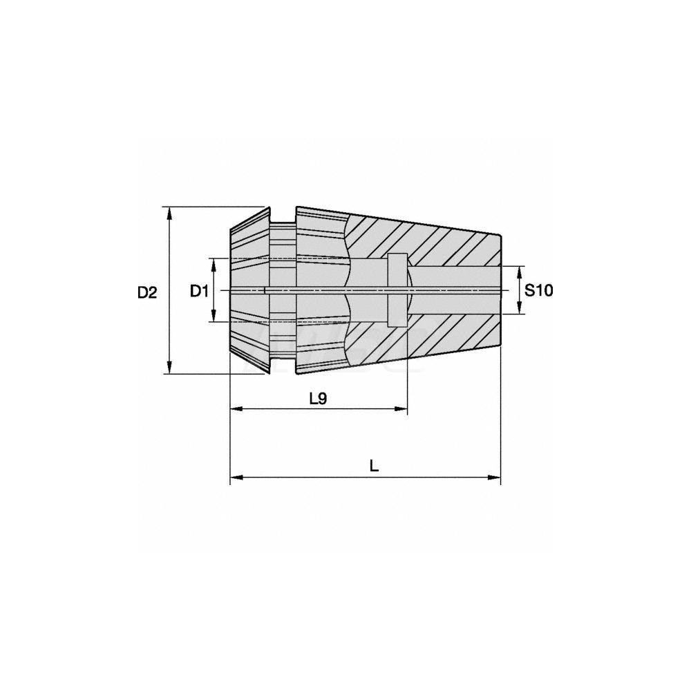 Kennametal - Tap Collets: Collet Type: ER; Collet Series: ER16; TIR (mm ...