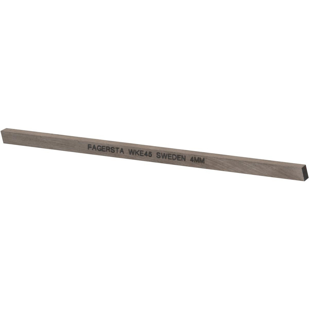 Tool Bit Blank: 4.00 mm Wide, 4.00 mm High, 100.00 mm Long, WKE45 Cobalt, Square