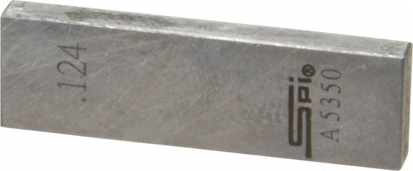 SPI 12-674-8 Rectangle Steel Gage Block: 0.124", Grade 0 Image