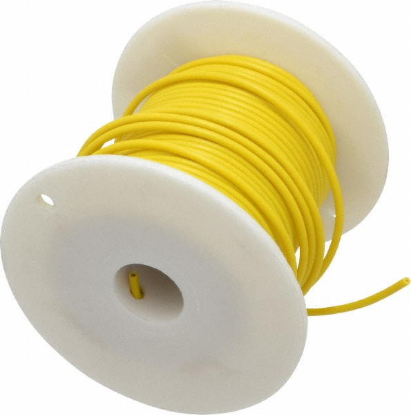 18 Gauge Automotive Primary Wire - 100' Long, Yellow