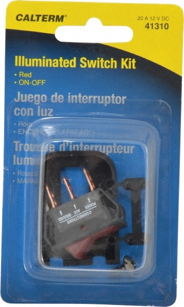 Automotive Switches; Switch Type: Glow Rocker Panel Switch Kit ; Sequence: On-Off ; Amperage: 20 A ; Voltage: 12 V