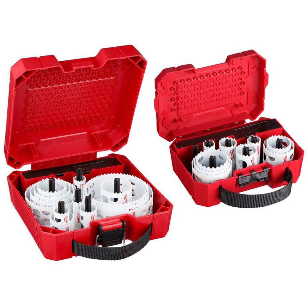 Hole Saw Kits; Minimum Saw Diameter (Decimal Inch): 3/4 ; Maximum Saw Diameter (Decimal Inch): 5 ; Number of Hole Saws: 21 ; Cutting Edge Style: Toothed ; Material: Bi-Metal ; Material Application: Wood