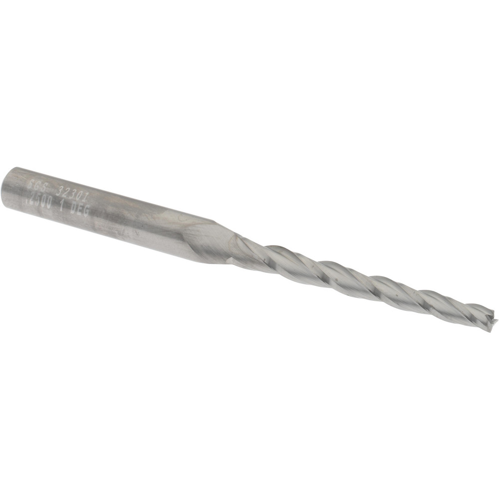 SGS - Tapered End Mill: 1 deg Angle per Side, 1/8