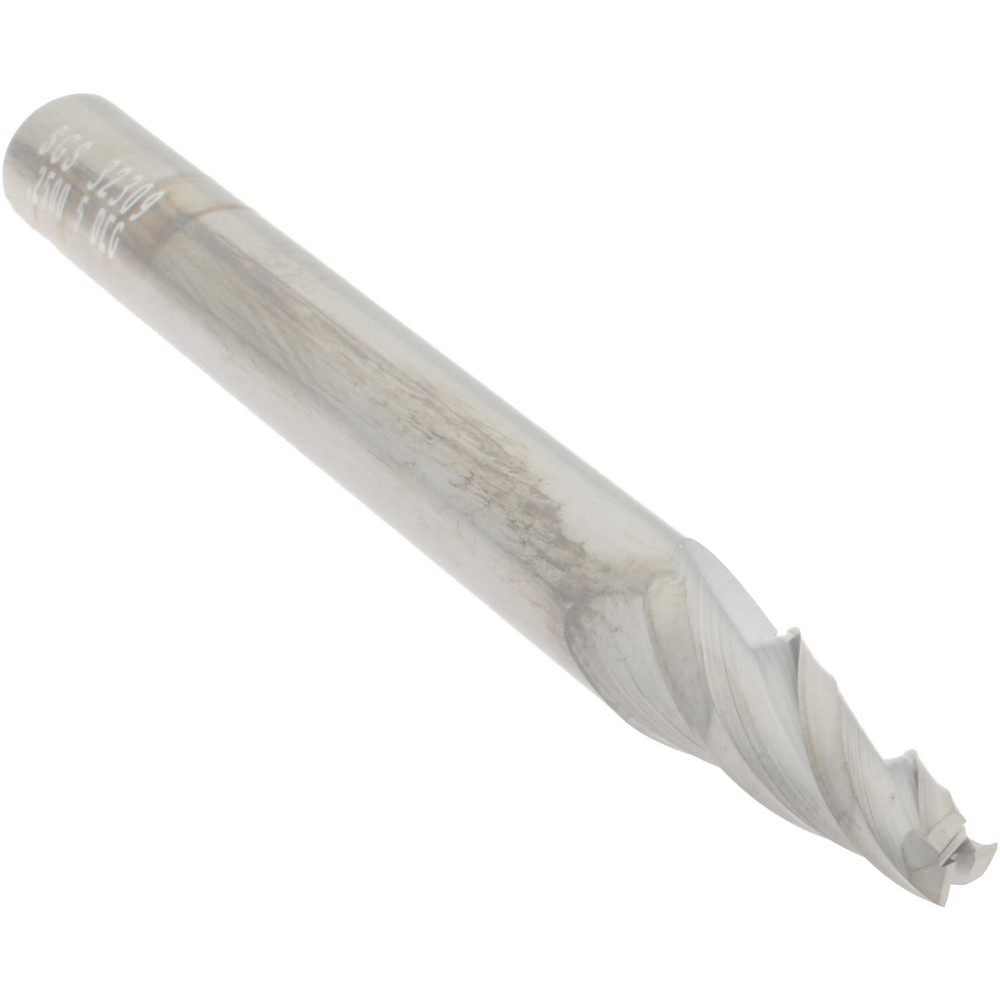 SGS Tapered End Mill 5 deg Angle per Side, 1/8" Small Dia, 3/4" LOC