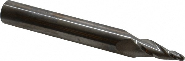 SGS 32442 Tapered End Mill: 10 ° per Side, 1/8" Small Dia, 1" LOC, 3 Flutes, Solid Carbide, Ball End Image