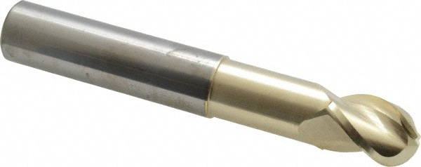 Accupro 350N750164BNC5 Ball End Mill: 0.75" Dia, 1" LOC, 3 Flute, Solid Carbide Image