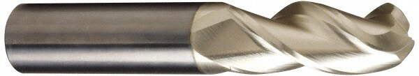 Ball End Mill: 16.00 mm Dia, 40.00 mm LOC, 3 Flute, Solid Carbide