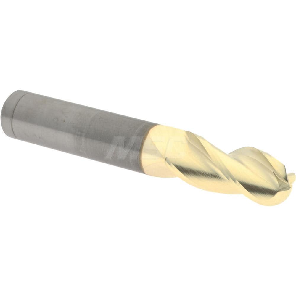 Accupro 35043716BNC5 Ball End Mill: 0.4375" Dia, 1" LOC, 3 Flute, Solid Carbide 