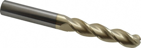 Accupro 35043732BNC5 Ball End Mill: 0.4375" Dia, 2" LOC, 3 Flute, Solid Carbide 