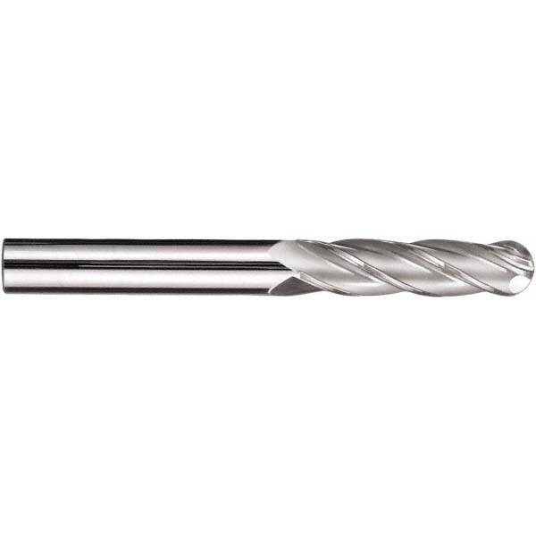 Sgs 18 Diam 34 Loc 4 Flute Solid Carbide Ball End Mill 58977273 Msc Industrial Supply