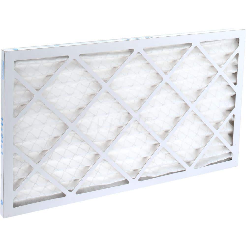 Pleated Air Filter: 14 x 24 x 1", MERV 8, 35% Efficiency, Wire-Backed Pleated