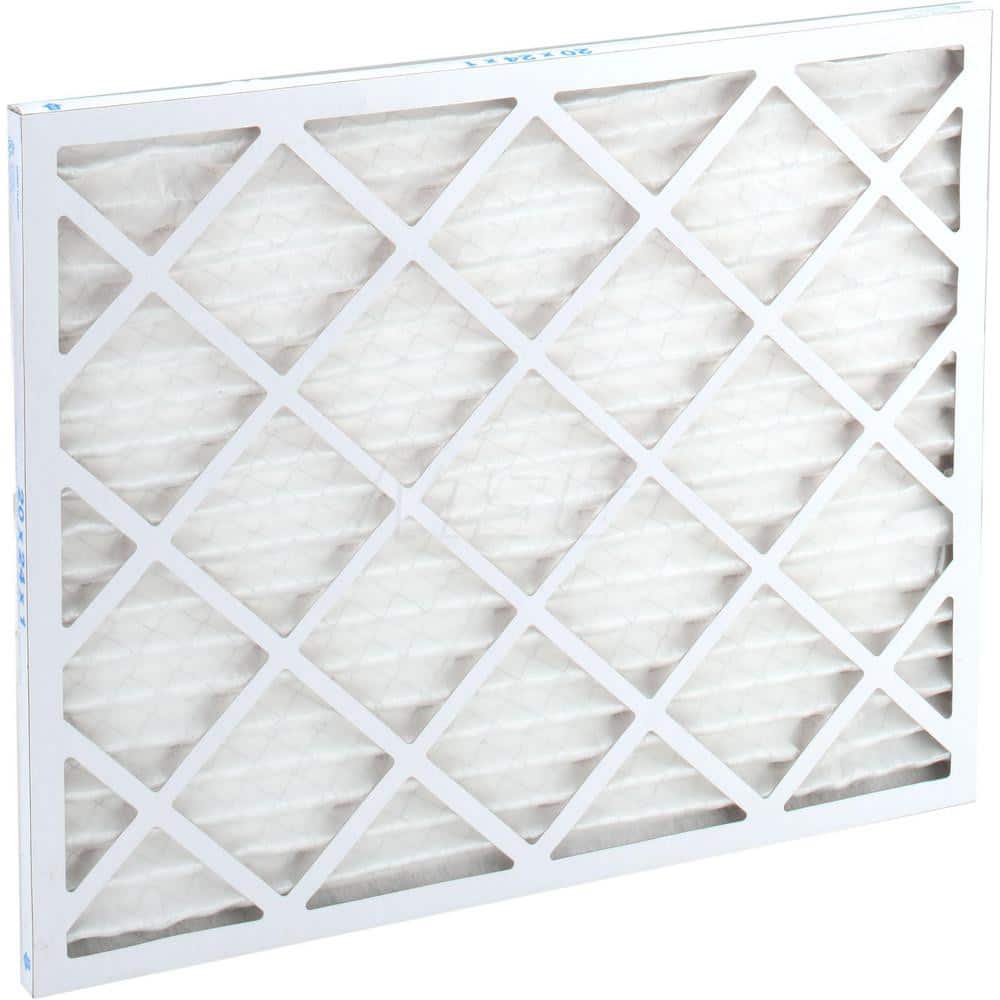 Pleated Air Filter: 20 x 24 x 1", MERV 8, 35% Efficiency, Wire-Backed Pleated