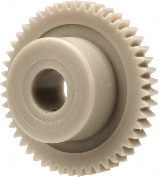 Spur Gear: 48 Teeth, 1/4" Bore Dia, Standard Bore