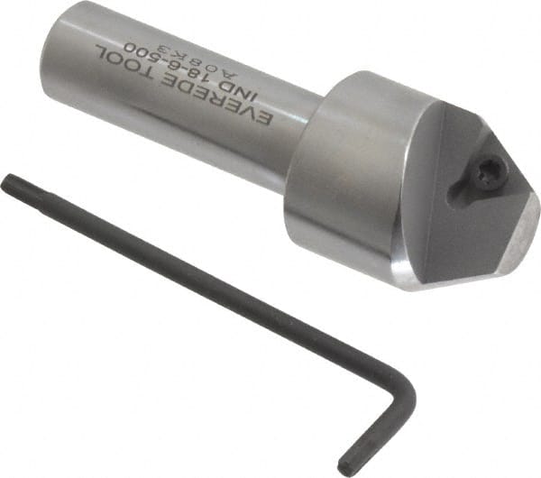 Everede Tool 1295 0.838" Max Diam, 1/2" Shank Diam, 60° Included Angle, Indexable Countersink 