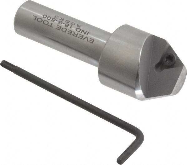 0.838" Max Diam, 1/2" Shank Diam, 60° Included Angle, Indexable Countersink