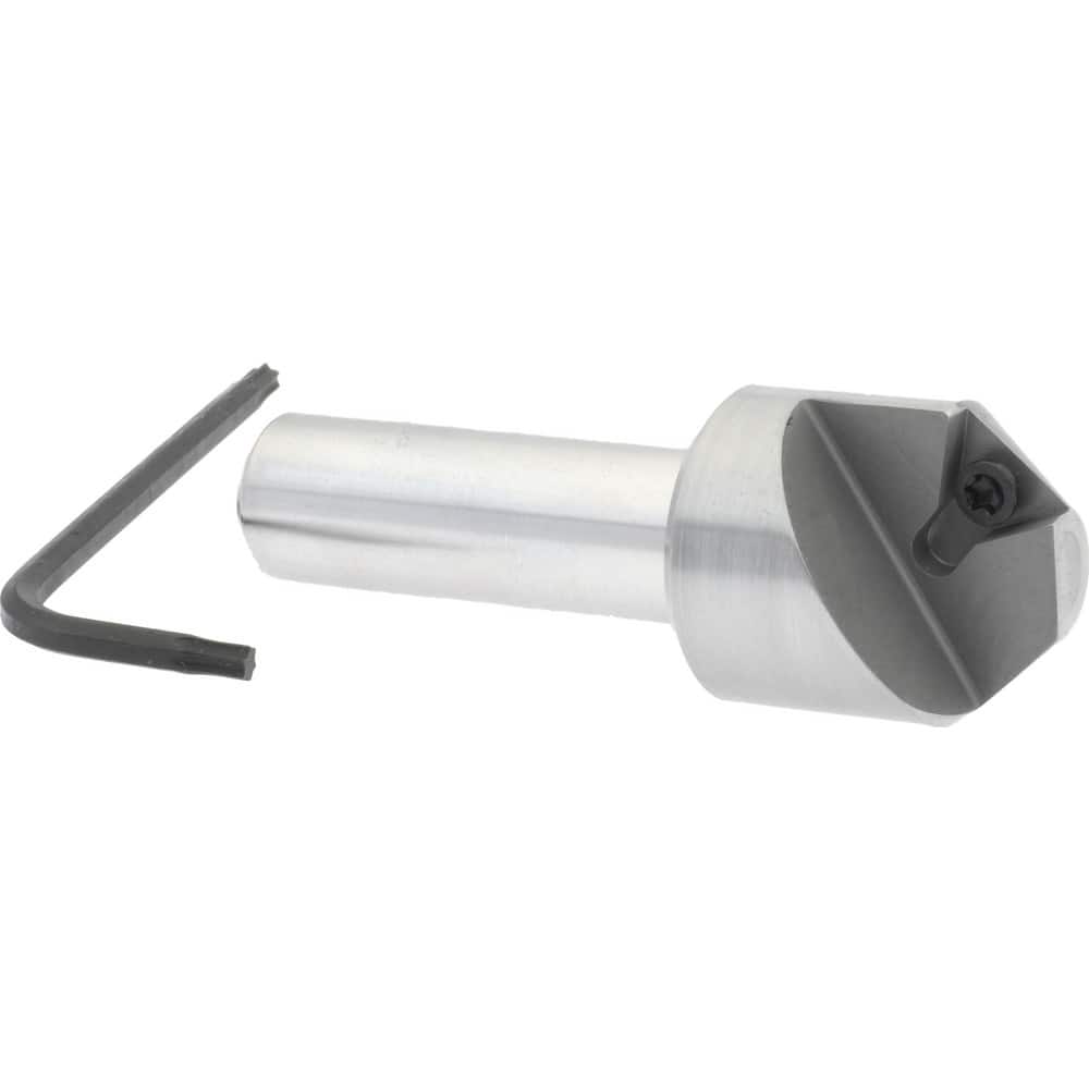 Everede Tool 1296 0.833" Max Diam, 1/2" Shank Diam, 82° Included Angle, Indexable Countersink 