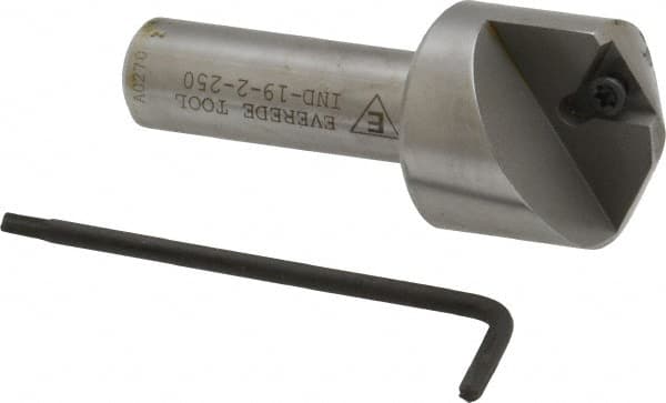 Everede Tool 1299 0.866" Max Diam, 1/2" Shank Diam, 120° Included Angle, Indexable Countersink 