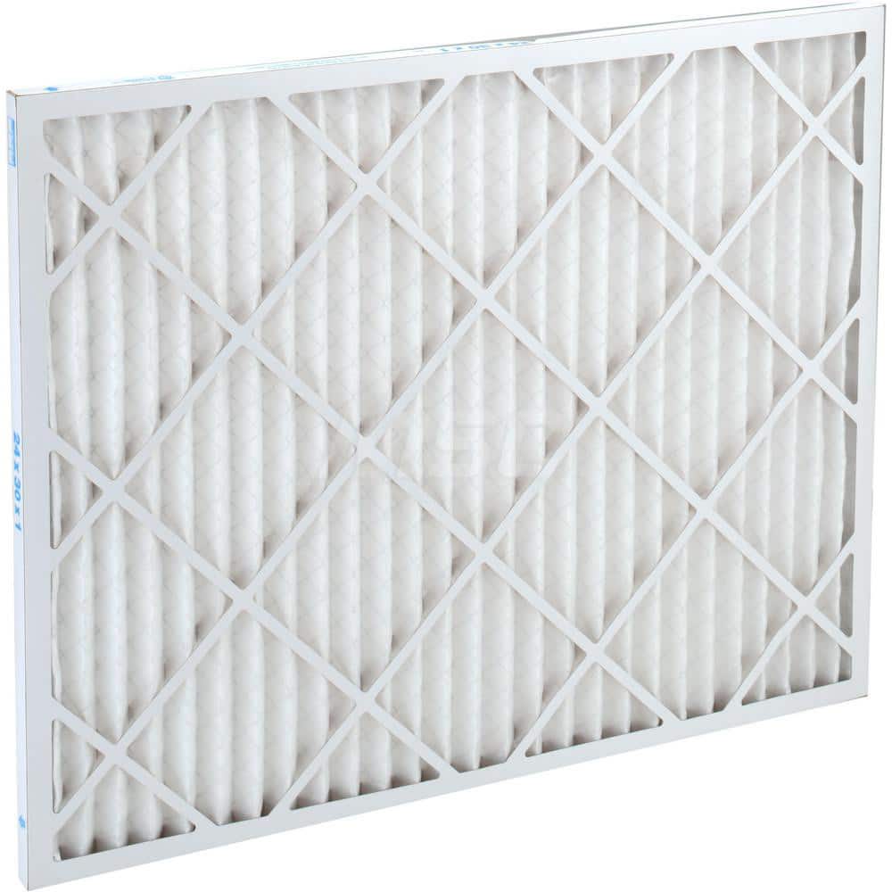 Pleated Air Filter: 24 x 30 x 1", MERV 8, 35% Efficiency, Wire-Backed Pleated
