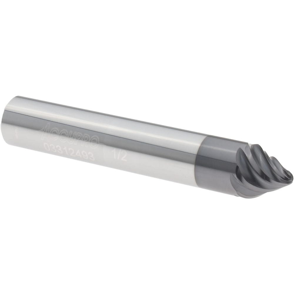 Barrel Cutter End Mills; End Type: Taper Form ; Material: Solid Carbide ; Taper Angle Per Side: 30.00 ; Length of Cut (Inch): 7/16 ; Finish Coating: AlTiN+ ; Shank Diameter (Inch): 1/2