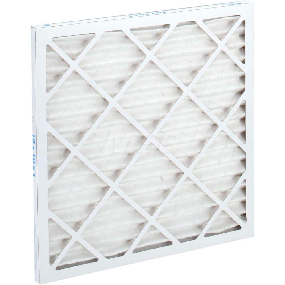 Pleated Air Filter: 18 x 18 x 1", MERV 8, 35% Efficiency, Wire-Backed Pleated