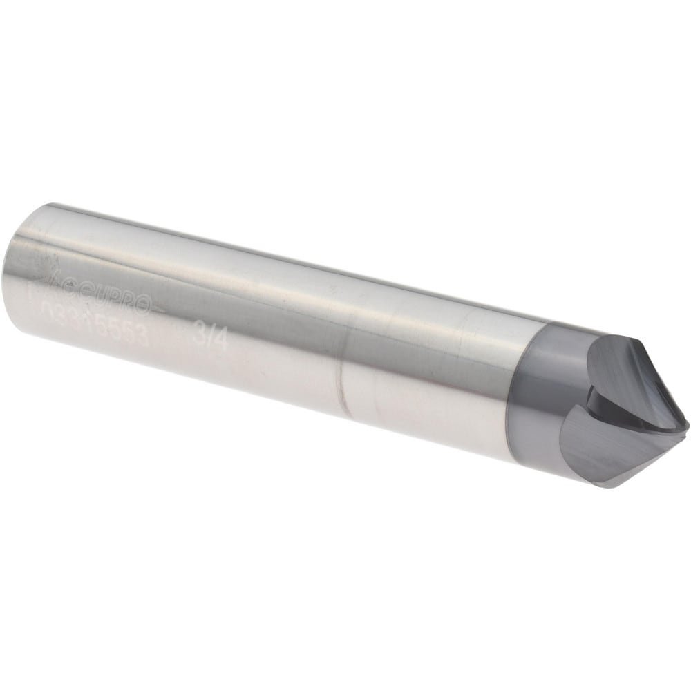 Barrel Cutter End Mills; End Type: Taper Form ; Material: Solid Carbide ; Taper Angle Per Side: 45.00 ; Length of Cut (Inch): 3/8 ; Finish Coating: AlTiN+ ; Shank Diameter (Inch): 3/4