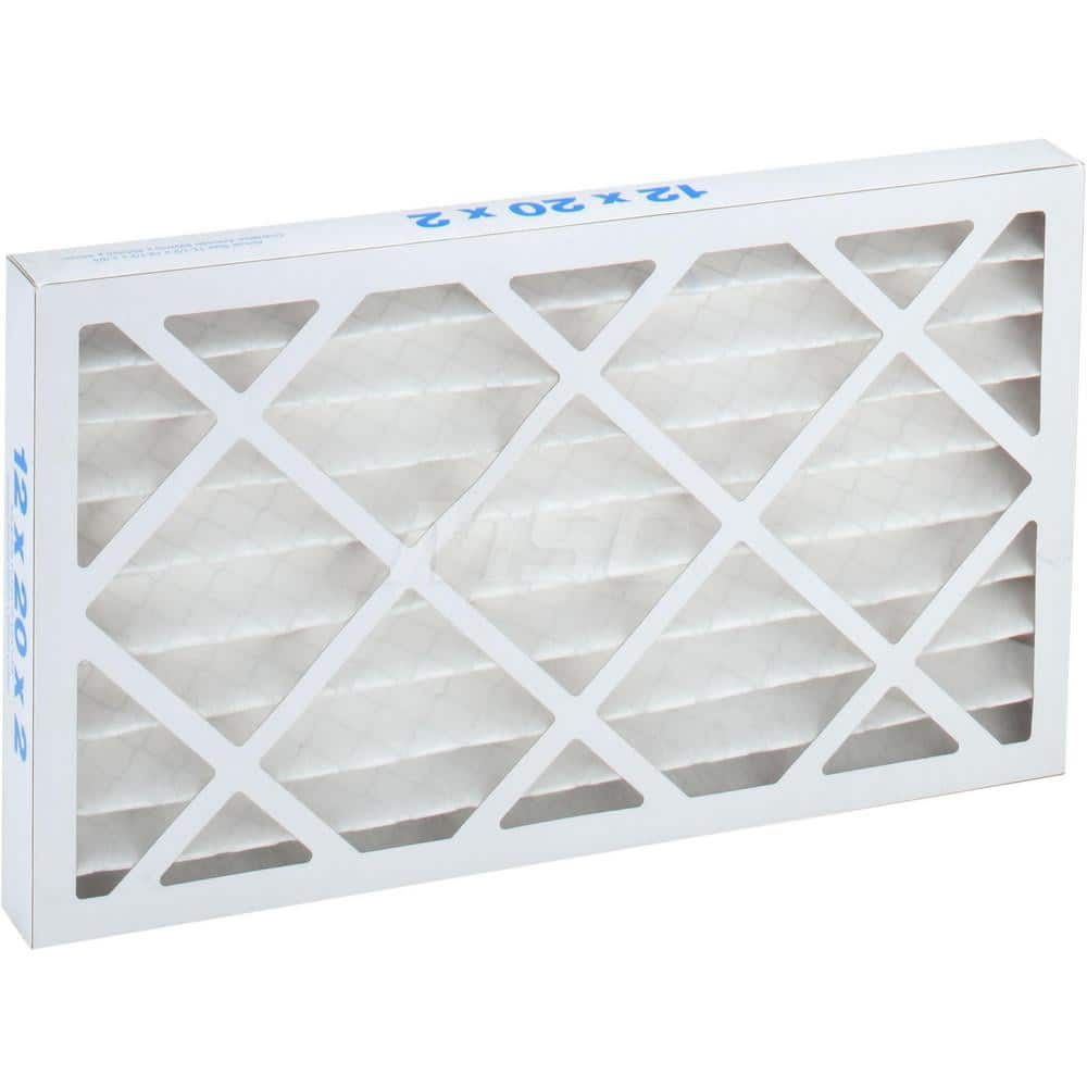 Pleated Air Filter: 12 x 20 x 2", MERV 8, 35% Efficiency, Wire-Backed Pleated