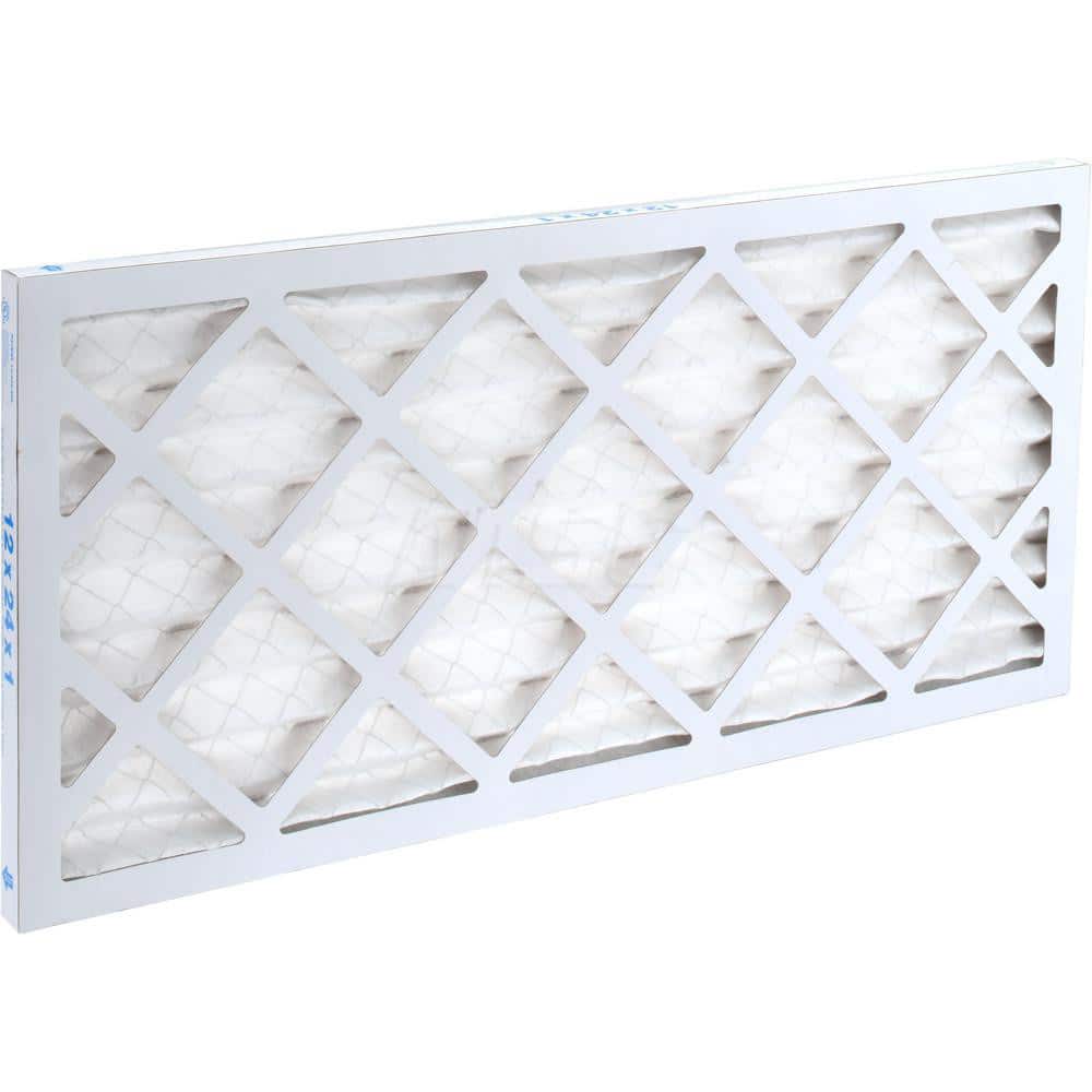 Pleated Air Filter: 12 x 24 x 1", MERV 8, 35% Efficiency, Wire-Backed Pleated