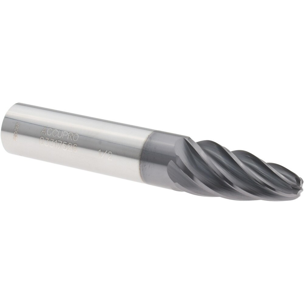 Barrel Cutter End Mills; End Type: Oval Form ; Material: Solid Carbide ; Finish Coating: AlTiN+ ; Length of Cut (Decimal Inch): 1.1013 ; Shank Diameter (Inch): 1/2 ; Overall Length (Inch): 3