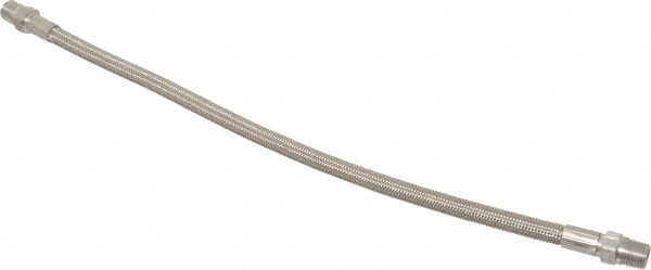 Made in USA 3319340 12" OAL, 3/16" ID, 3,000 Max psi, Flexible Metal Hose Assembly Image
