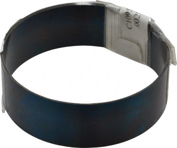 Steel Coil: 0.002" Thick, 3/4" Wide, 12' Long, Grade 1095 Blue Tempered