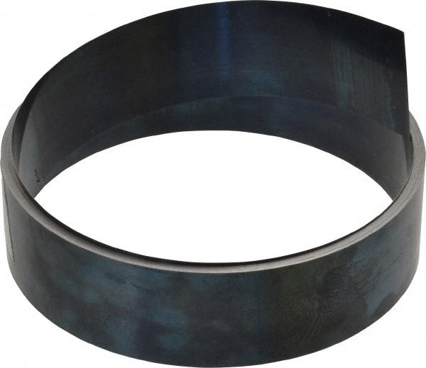 Steel Coil: 0.004" Thick, 1" Wide, 16' Long, Grade 1095 Blue Tempered