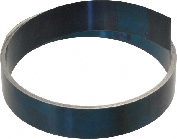 Steel Coil: 0.005" Thick, 3/4" Wide, 17' Long, Grade 1095 Blue Tempered