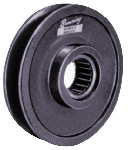 1297001 1/2 Inside x 2-1/2" Outside Diam, 0.75" Wide Pulley Slot, Cast Iron Idler Pulley