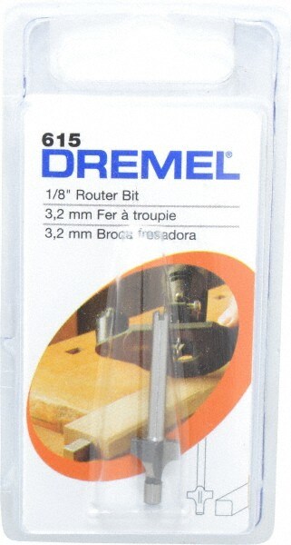 1/8" Diam, High Speed Steel Edge Profile Round-Over Router Bit