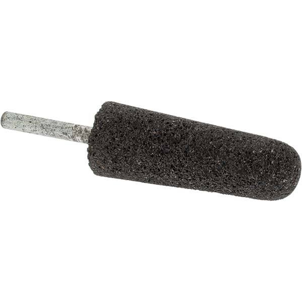 Mounted Point: 2-3/4" Thick, 1/4" Shank Dia, A3, 24 Grit, Very Coarse