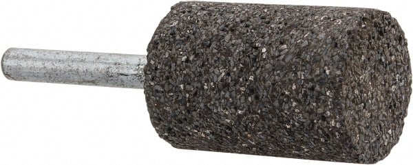 Mounted Point: 1-1/2" Thick, 1/4" Shank Dia, W221, 24 Grit, Very Coarse