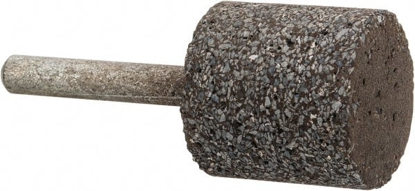 Mounted Point: 1" Thick, 1/4" Shank Dia, W220, 24 Grit, Very Coarse