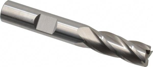 SGS 38045 Corner Radius End Mill: 3/8" Dia, 1" LOC, 0.015" Radius, 4 Flutes, Solid Carbide Image