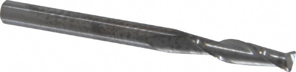 Corner Radius End Mill: 1/8" Dia, 1/2" LOC, 0.02" Radius, 2 Flutes, Solid Carbide