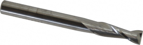 Corner Radius End Mill: 1/4" Dia, 3/4" LOC, 0.015" Radius, 2 Flutes, Solid Carbide