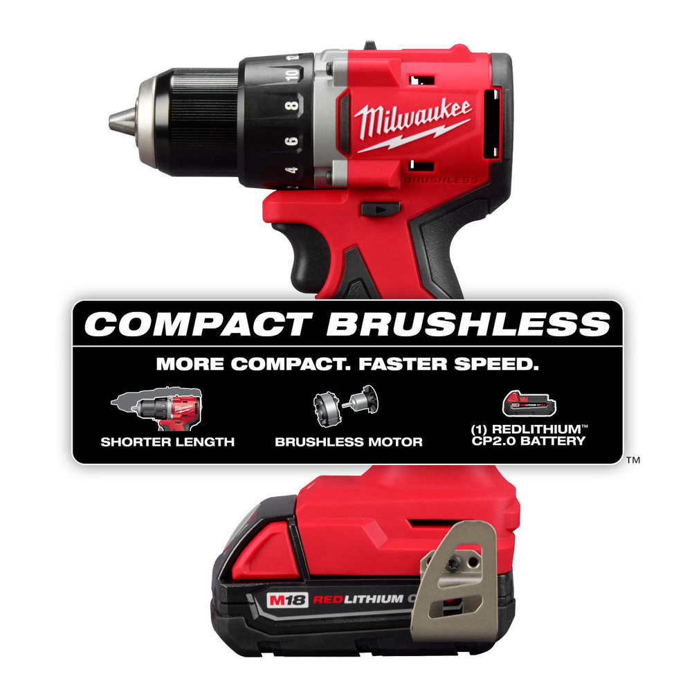 M18&trade; Compact Brushless 1/2" Drill/ Driver Kit - Pistol Grip